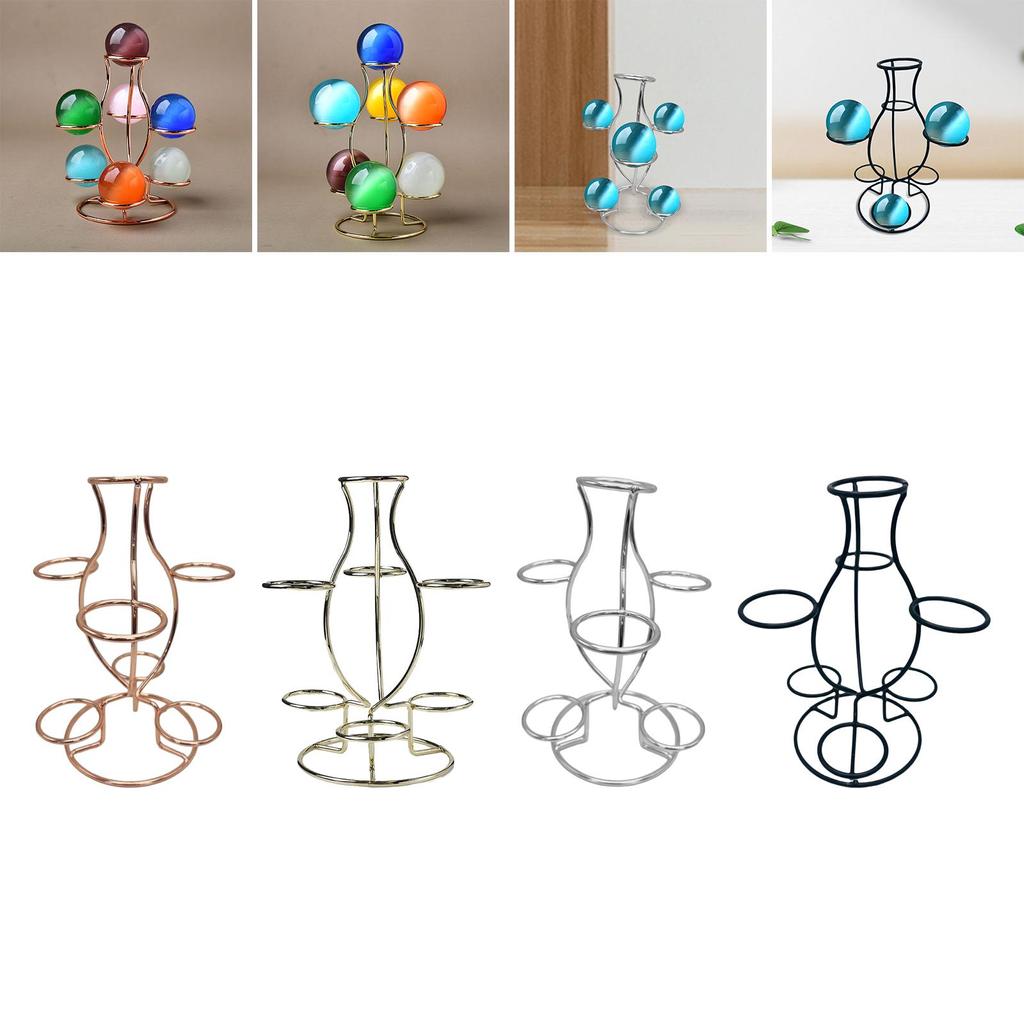 Crystal Ball Seat Stable Modern Ball Display Stand for Desk Bookcase Bedroom Metal Shelf Stones Crystal Holder Rack Base