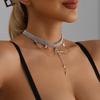 Light luxury mixed and matched sky snake butterfly pendant collarbone chain eye-catching personalized necklace