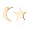 Stainless Steel Star Moon Earrings For Women Girl Crescent Moon Pentagram Ear Stud Everyday Earring Celestial Fashion Jewelry