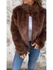 European & American Women's Fur High Neck Zipper Casual Top Coat - 2024 Autumn/Winter Collection