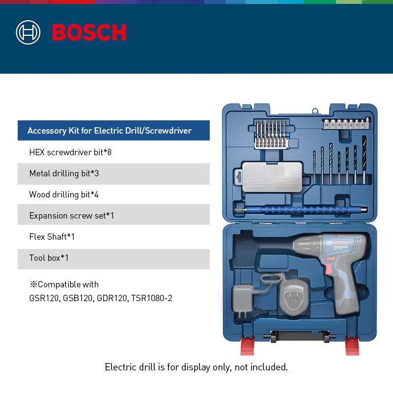 Bosch Accessory Bits Set Compatible with Bosch GSB Series 12V Li-Ion Drills
