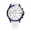 Tommy Hilfiger Mens Multi-Dial Quartz Watch Bench Strap One Size White