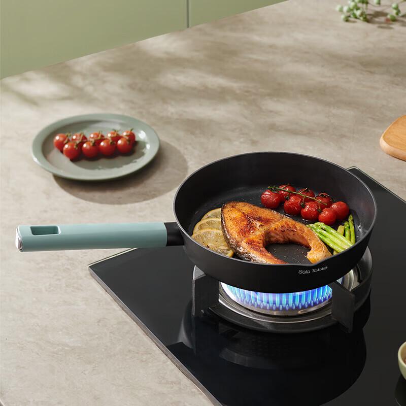 

SALATABLE Nordic Titanium Frying Pan with Lid, 24cm