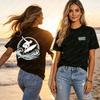 Retro Surfer Wave TShirt Women Silhouette Graphic Casual Short Sleeve Cotton Tops Summer Beach Vacation Surf Shirts Harajuku