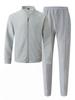 Men's Stand-up Collar Baseball Jacket & Long Pants Sports Set (2024)