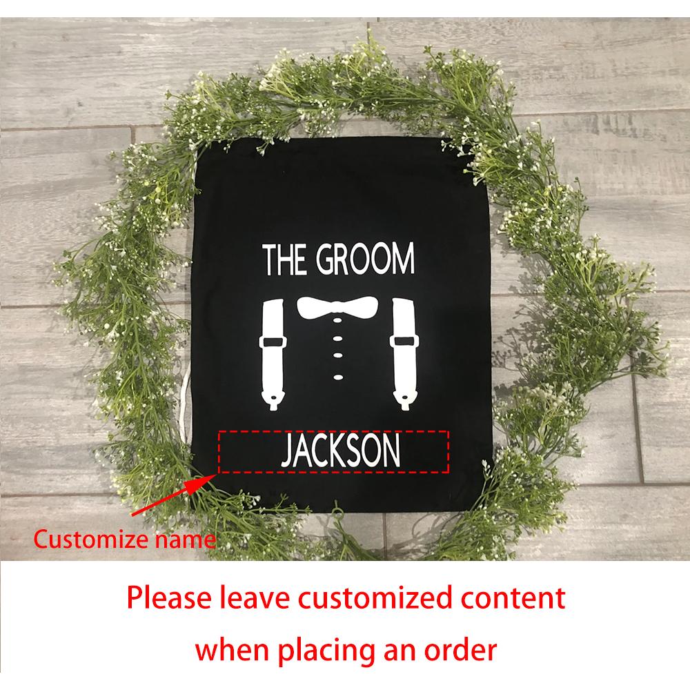

Personalized Groomsman Gift Bags Bachelorette Party Decoration Best Man Bridal Party Gift Bags Wedding Engagment Proposal Gift 34x43cm