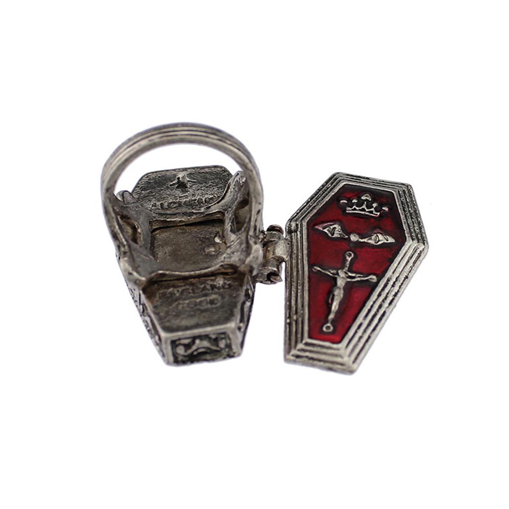 Retro Gothic Punk Cross  Coffin Retro Ring For Men And Women