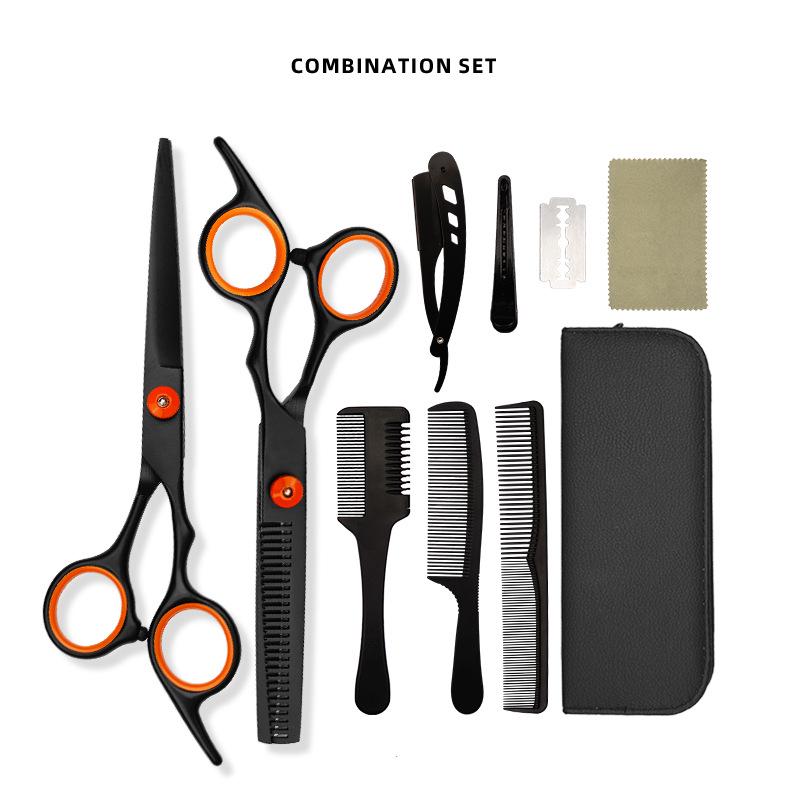 Mid-range Black 4CR Stainless Steel Professional Hair Cutting Scissors Set – Self Hair Cutting Tool