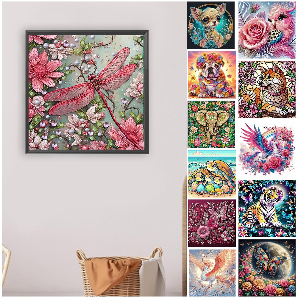 5D DIY Teilweise Speziell Geformter Bohrer Diamantmalerei Set Tier Hausdekoration