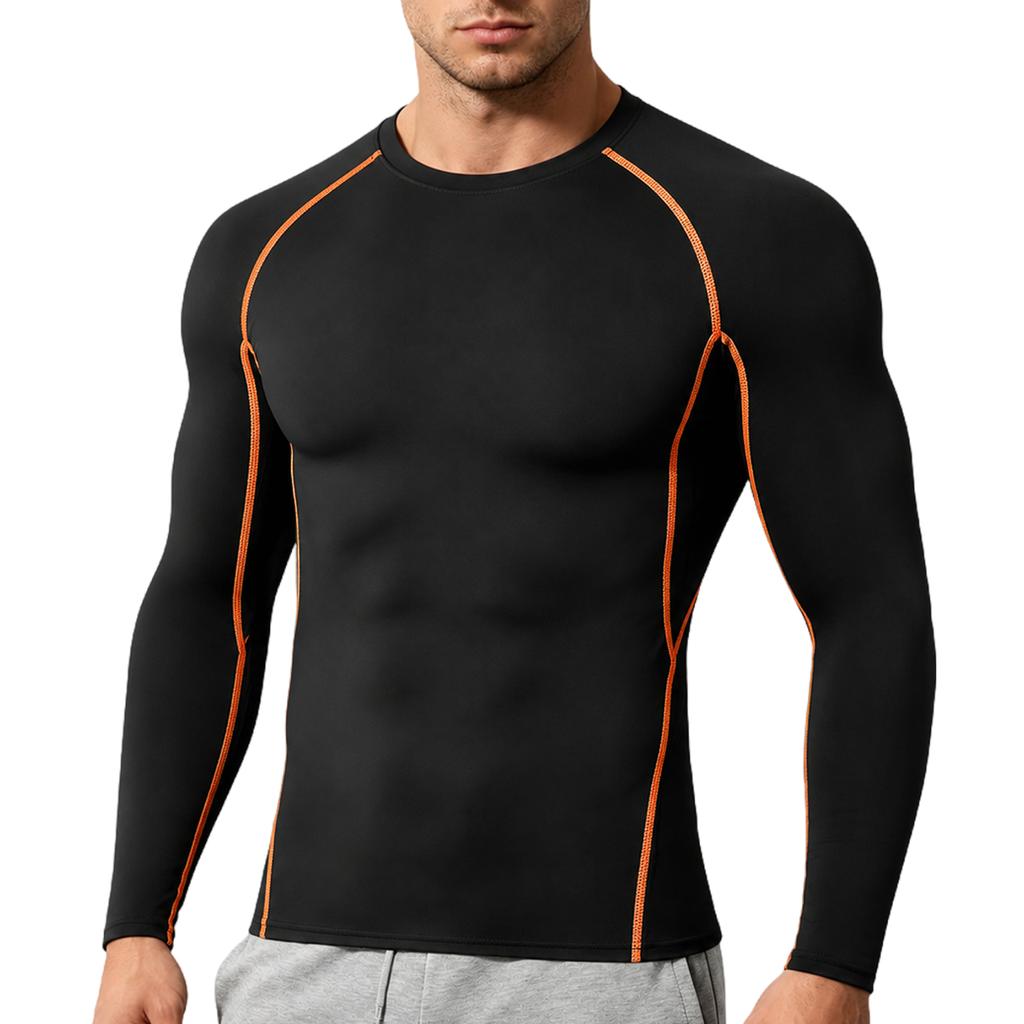 Men's Compression Long Sleeve Shirt for Training, Running and Workout - Wicking, Quick Dry, High Stretch Athletic Top