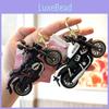 Creative Alloy Motorcycle Keychain Cartoon Style Backpack Ornament For Kids