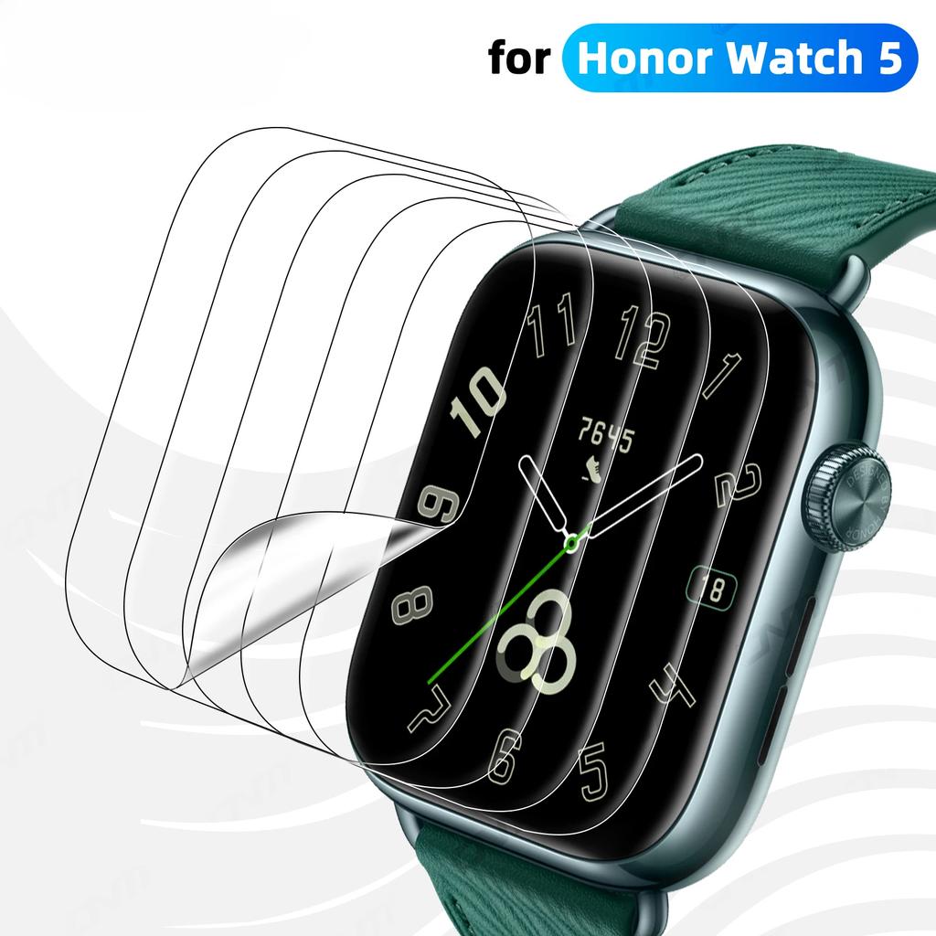 SOFT Protection Film for Honor Watch 5 Screen Protector Clear HD Flexible Anti-scratch Film Accessories (NOT GLASS)