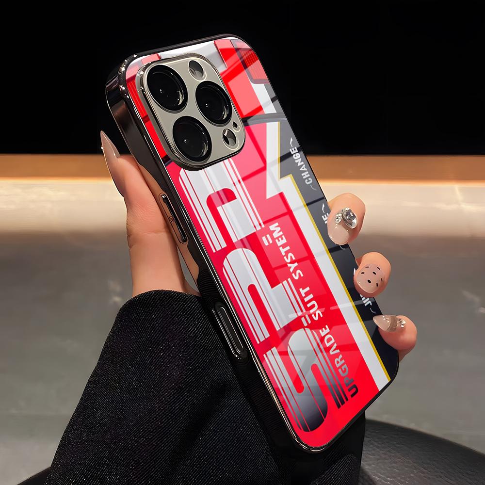 Dekaranger SPD Morpher Phone Case Luxury Glass Phone Case For IPhone 17 16 15 14 13 12 11 Pro Max Plating Frame Cover