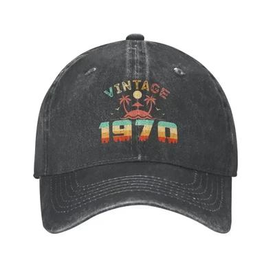Punk Cotton Vintage 1970 Cool Birthday Gift Idea Baseball Cap for Men Women Breathable Dad Hat Outdoor