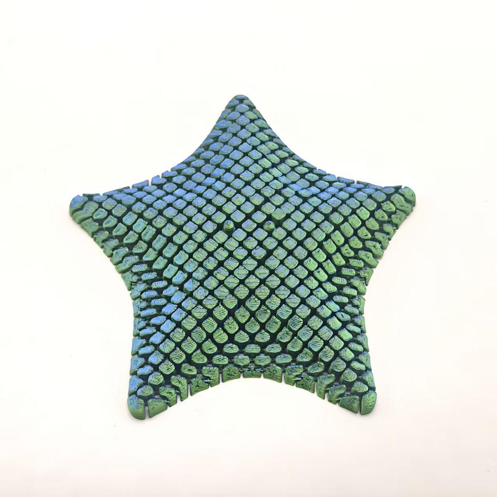 3D Printed Starfish 12cm Ornament Marine Animal Decor Ocean Themed Desk Toy Movable Joints Stress Relief Gift for Home Office