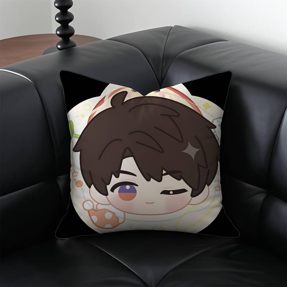 

Cartoon LLove And DDeepspace Pillow Case Antidustmite Pillowcase Invisible zipper silky short plush Sofa cushion cover 30X30cm
