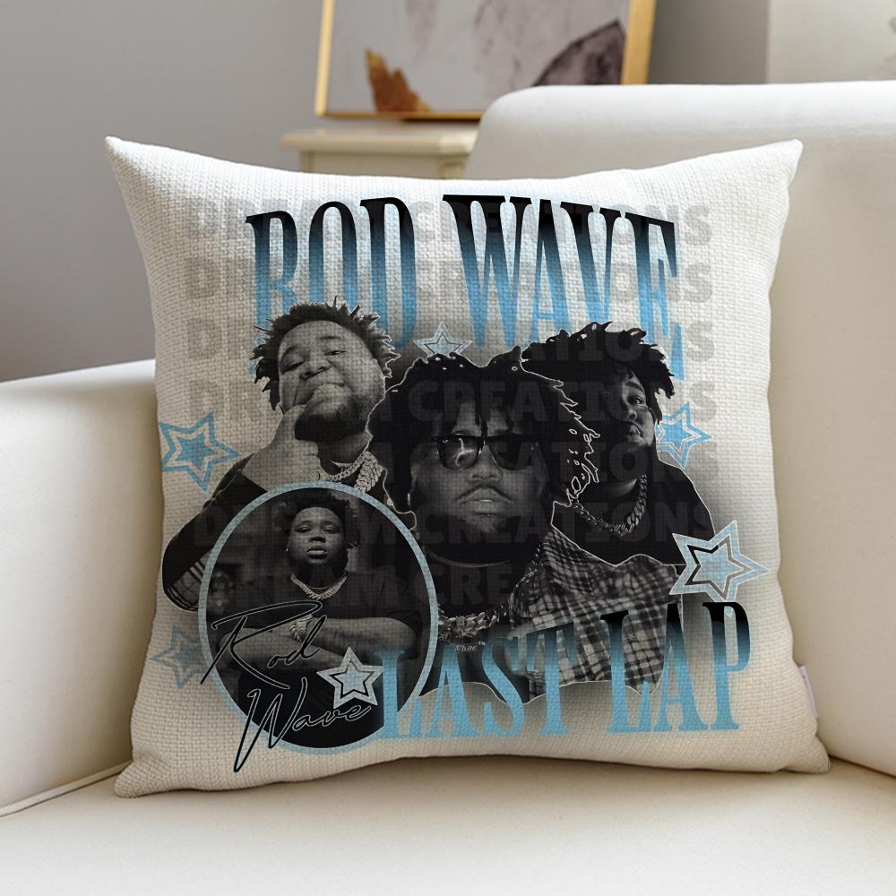 

Soulful RRod WaveS Cushion Cover Breathable and skinfriendly linen pillowcase square removable and washable cushion 30X30cm