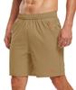 Running Shorts, Sweat-Wicking Quick-Drying Sports Half Pants with Zipper Pockets, Outdoor Athletic Wear for Soccer Tennis Marathon Hiking, Khaki M