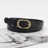 Womens Spring Simple Belt With Alloy Buckle For Everyday Jeans And Skirts