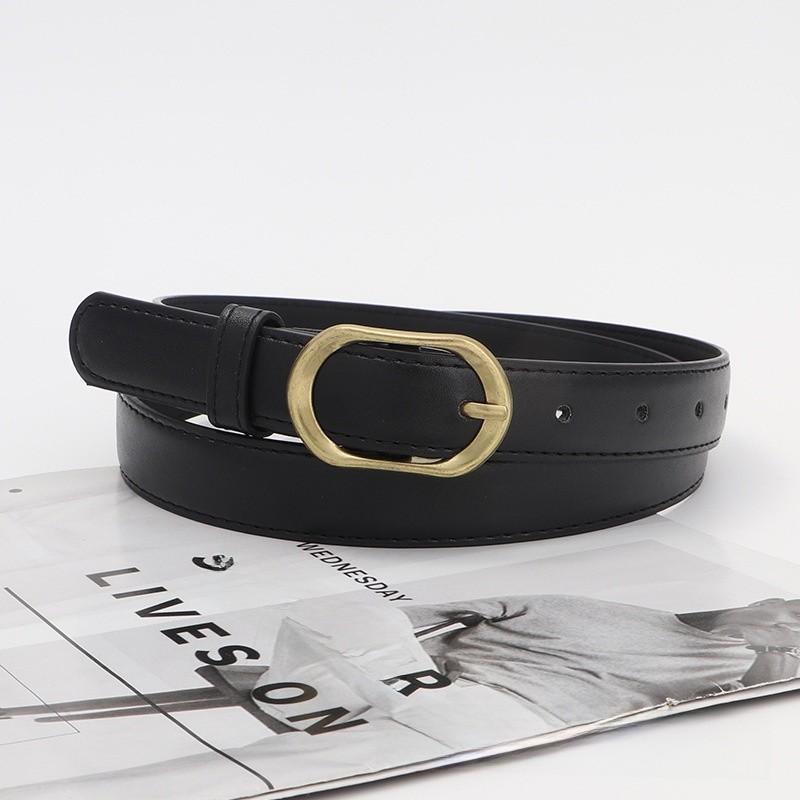 Womens Spring Simple Belt With Alloy Buckle For Everyday Jeans And Skirts