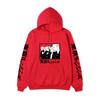 Black Warm Fleece Hooded Sweatshirt Tokyo Revengers Team Comic Print Unisex Autumn Winter Casual Daily Long Sleeve Pullover