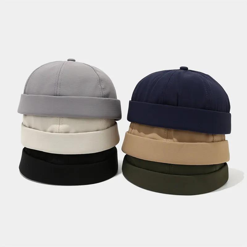 Frühling und Sommer Baumwolle Einfarbige Docker Cap Schirmlose Mütze Beanie Mützen Vermieter Matrosenmütze Damen und Herren 39