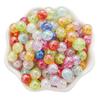 Acrylic AB Crushed Flower Bubble Round Beads for DIY Bracelet Jewelry Making
