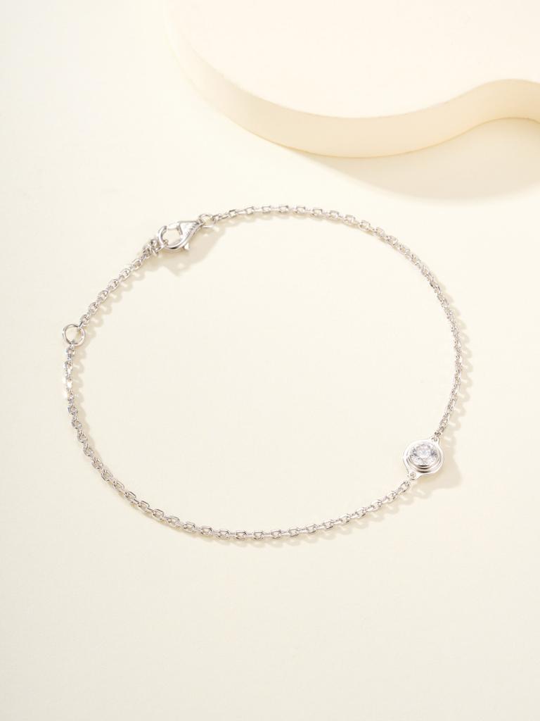 Little UFO Single Diamond Bracelet with Wilted Grid Pattern for Both Men and Women High Quality Daily Dressing Gift Daily Outfits