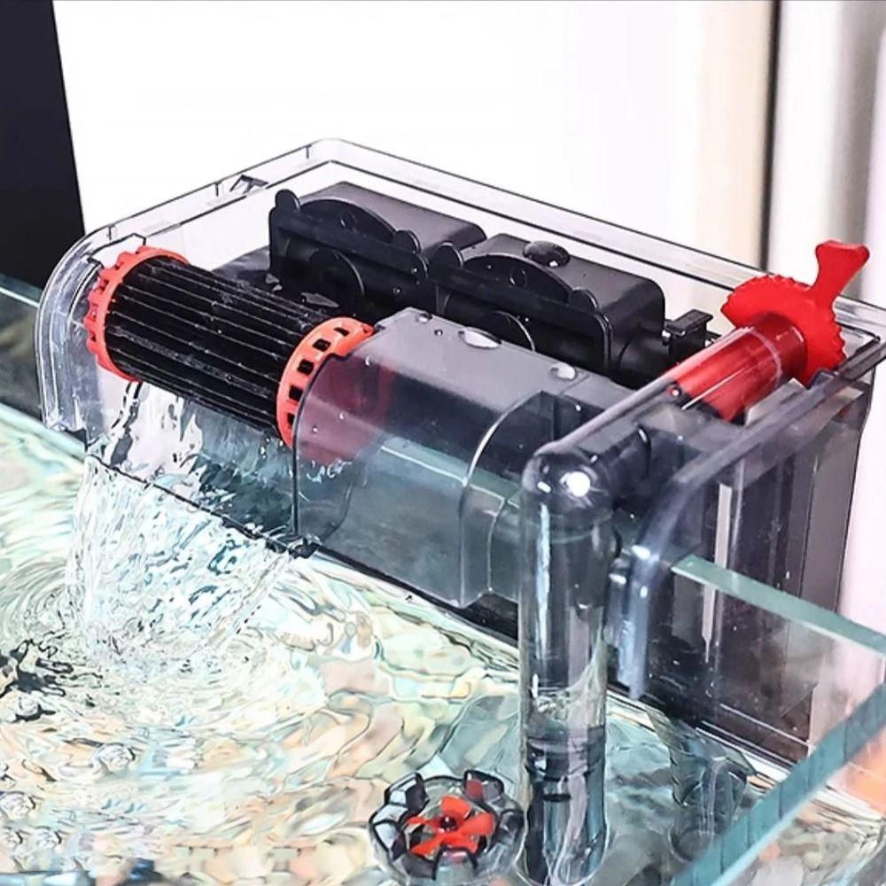 3 In 1 Fish Tank Filter Silent Operation Strong Filtration Water Purification Pump Plastic Built-in Filter Wall-Mounted Filter