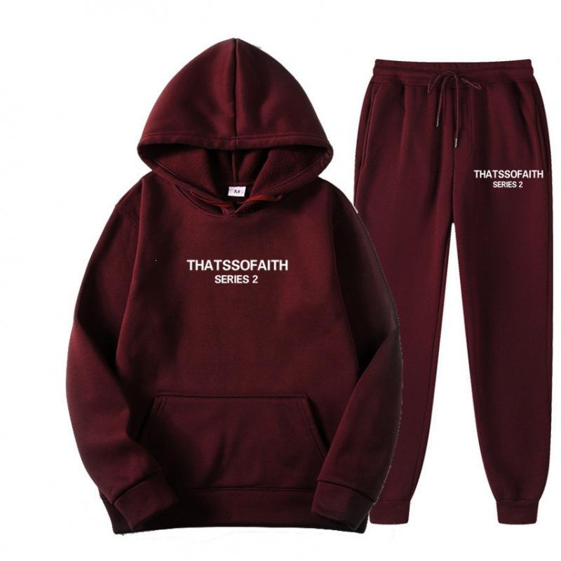 Independent Station Europe and the United States popular women's clothing letter printing hooded sweater fashion casual hair grabbing trousers set