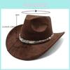 Ethnic Style Cowboy Hat With Wide Brim For Men Women Spring Sun Protection