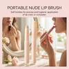 Lip Brush With Cover Soft Synthetic Bristles Portable Makeup Tool For Lip Contouring And Blending