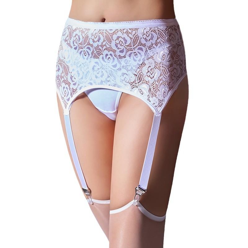 Calze a Reggicalze Clip Agganciato Bottone Sexy Collant Fibbia Pizzo Metallo Calzini Antiscivolo