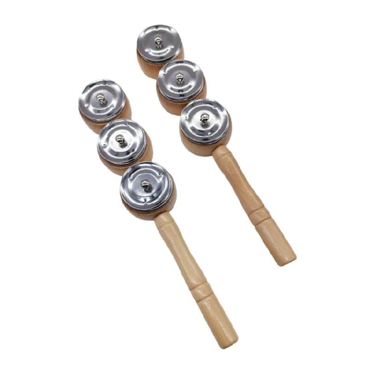 Tambourine Sticks Toddler Music Toy Handheld Tambourin Percussion Musical Bells  Toddler Musical Instruments Enduring 1
