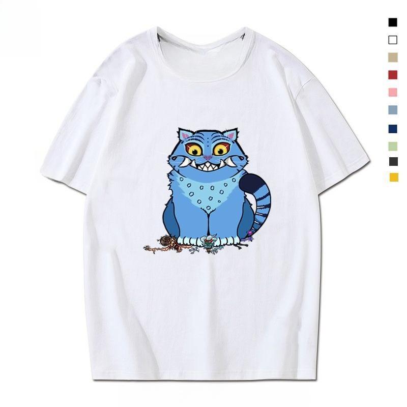 Hot Kpop Demon Hunters T Shirt Short Sleeve T-shirt Cute Kpop Demon Hunters Tiger Harajuku Tshirt Men T Shirt Women's T-shirt