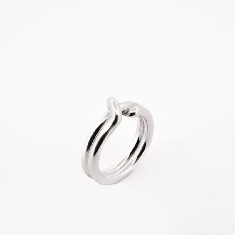 Invisible Collage SWIRLY RING SILVER