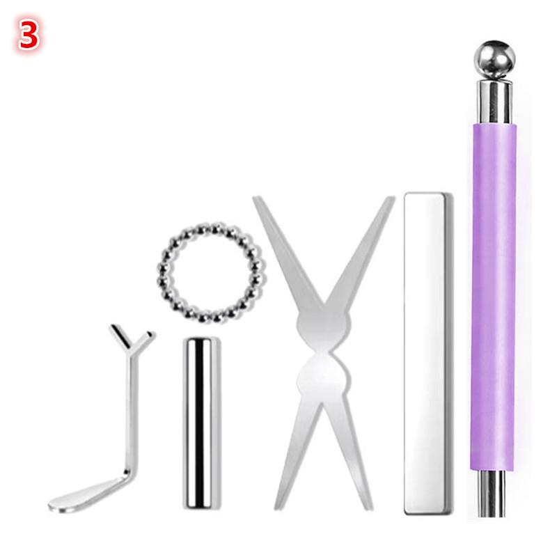 Cat Eye Nail Magnet Tool Set, French Tips Cat Eye Heart Magnets Nail Magnet Stick Cat Eye Gel Polish Magnets Tools Manicure