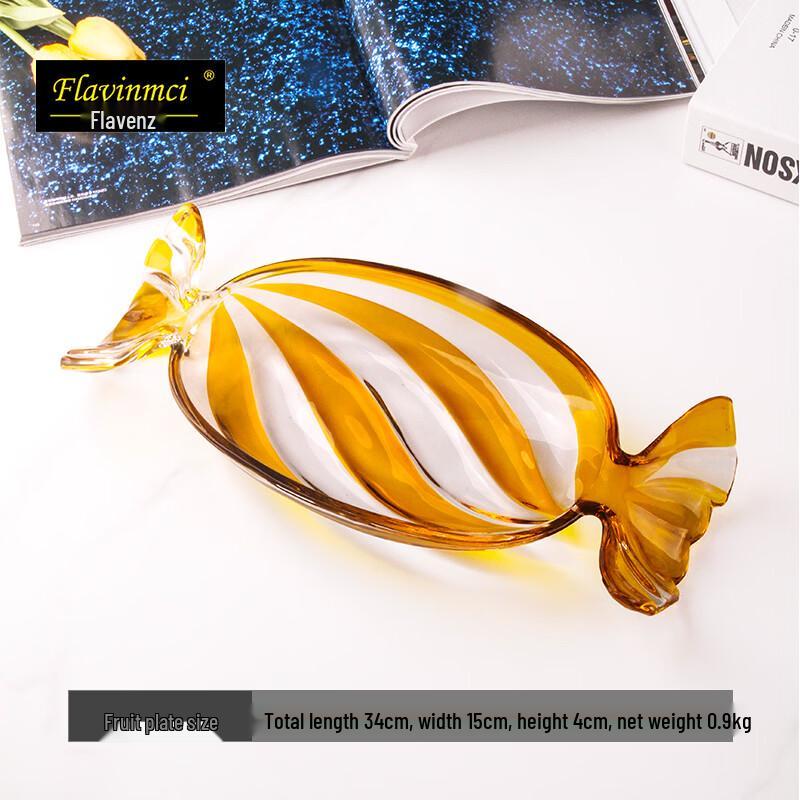 

Flavinmci European Style Crystal Glass Fruit Plate