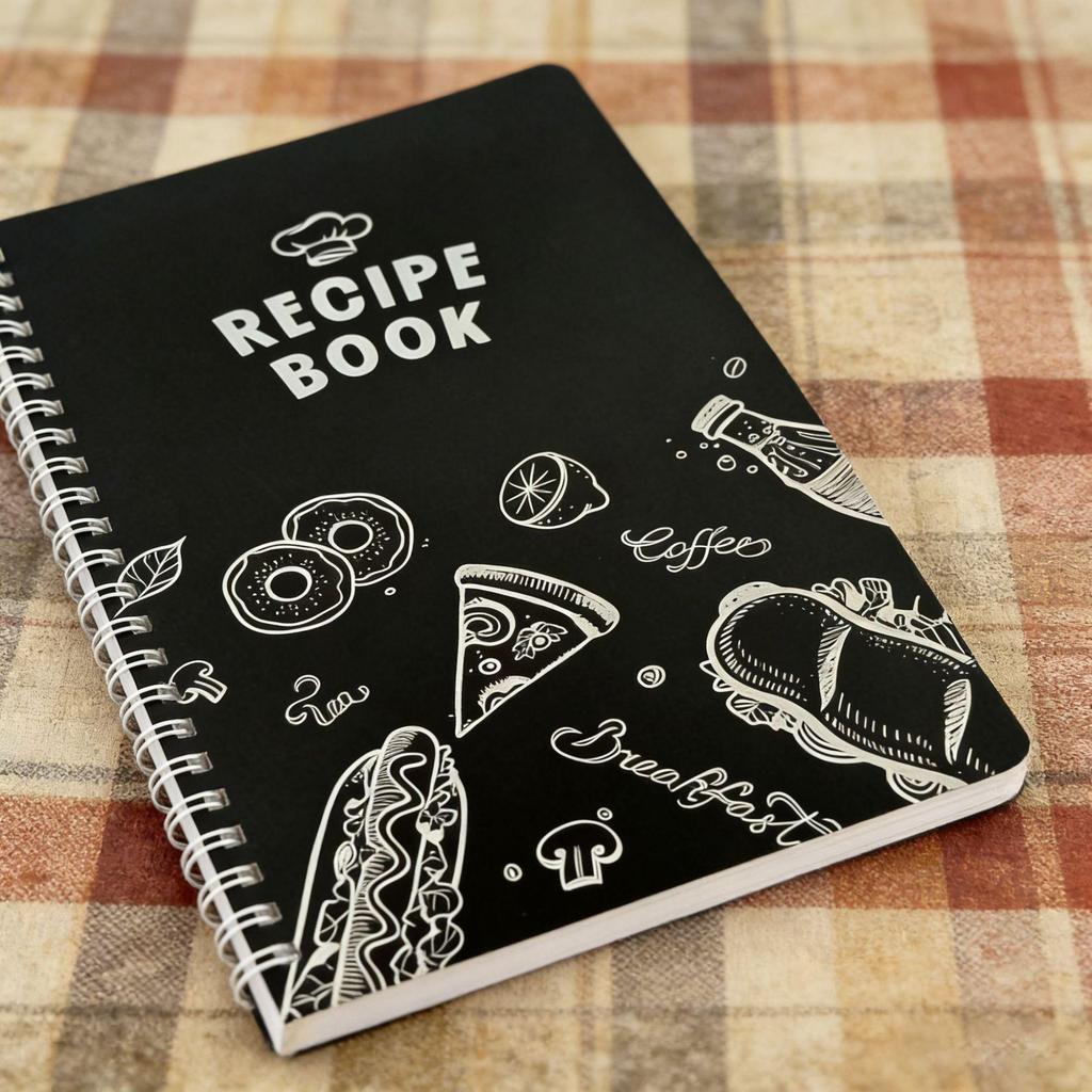 International Recipe Book: A5 Spiral Notebook Planner