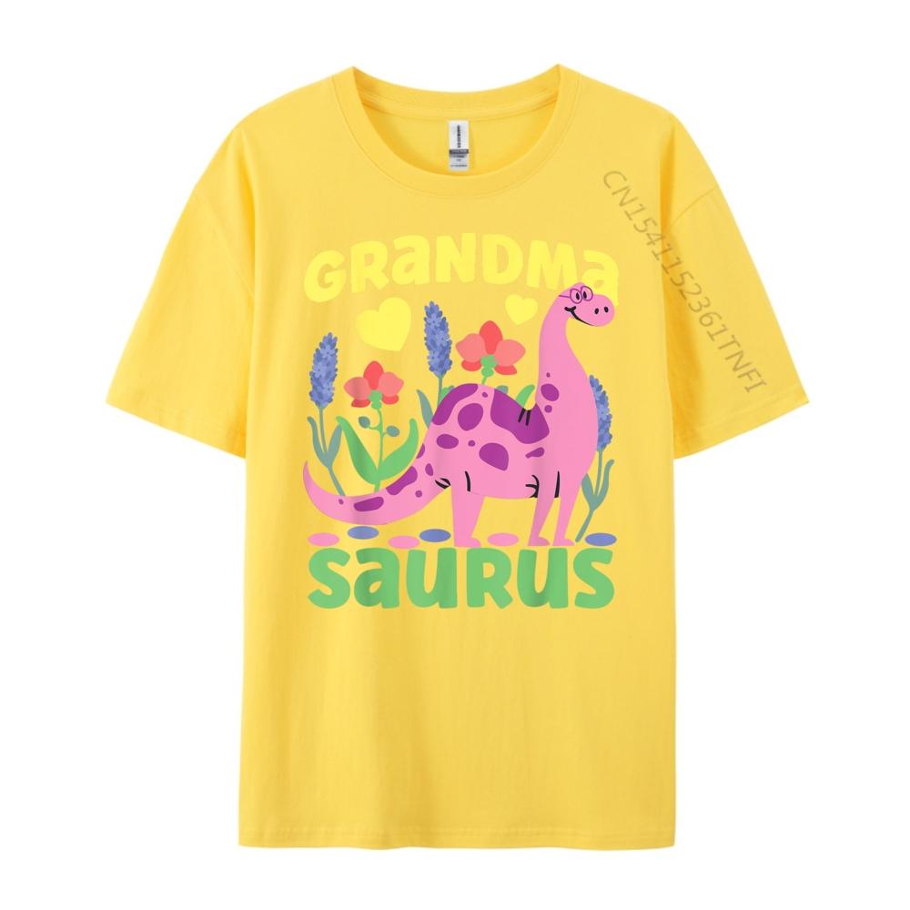 Grandma Saurus Dinosaur For Funny Grandmother Harajuku T Shirt Homme Easter Day