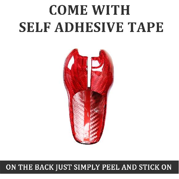 TOYCIDFG Car Gear Shift Knob Cover Trim Compatible with Porsche Macan 2014-2021 Panamera Cayman Boxster 718 911 Auto Interior Accessories Decals (Red