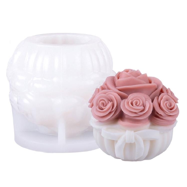 

Rose Silicone Moulds 3D Flower Candle Molds Epoxy Resin Molds Plasters Molds for Candle Making