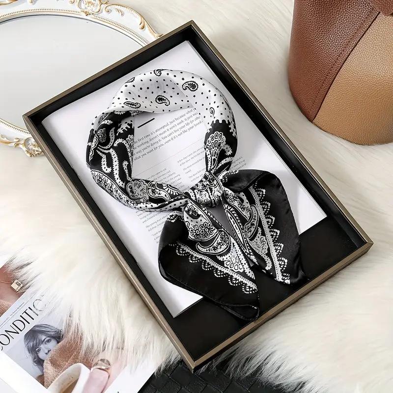 High-End Retro Korean-Style Silk Square Scarf: Versatile Fashion Accessory for Women