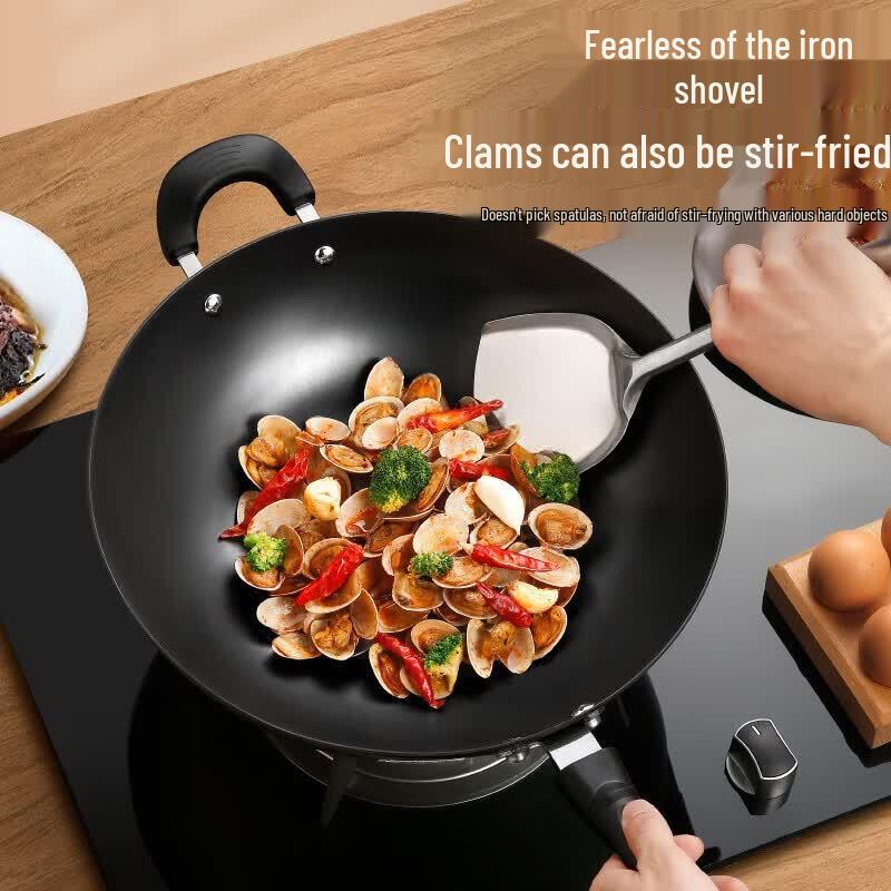 SUPOR Non-Coated Cast Iron Stir-Fry Wok