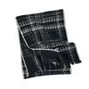 Light luxury black and white woven wool scarf autumn and winter women's simple high-end temperament trendy shawl