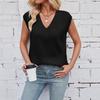 2025 European V-neck Knit Vest: Elegant Casual Sleeveless Sweater