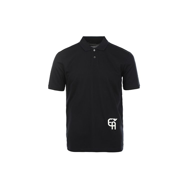 Emporio Armani Ea Ss22 Solid Logo Print Short Sleeve Polo Shirt Men Polo Shirts Dark-Blue 3L1FAH-1JTKZ-0920 XXXL