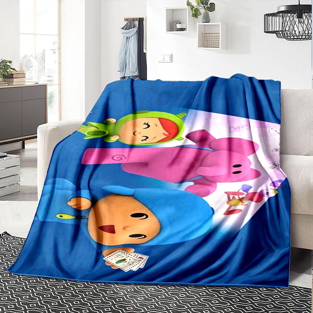Pocoyo Blanket Durable Comfort Perfect for Seaside Livingroom Chair Four Seasons Universal Modern Style Perfect Gift for Relatives and Friends