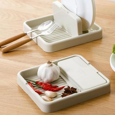 2023 Non Slip Plastic Foldable Pan Covers Stand Kitchen Organizer Pot Lid Holder Soup Spoon Rack