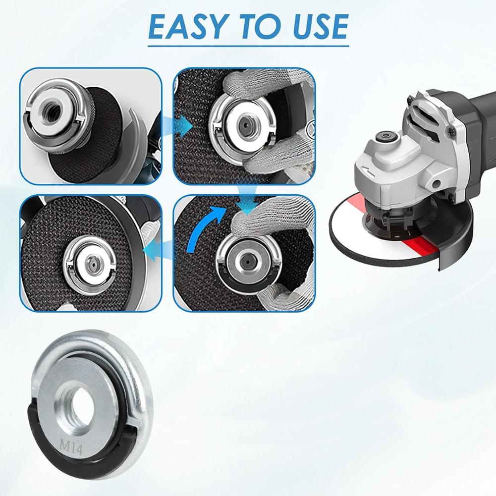 2PCS M 14 Quick Release Nut Clamp Angle Grinder Nuts Suitable For Angle Grinder Replacment Lock Nuts Accessories